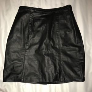 leather skirt